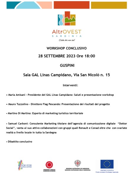 Incontro conclusivo Progetto &quot;AltrOVEST Sardinia, l&#039;isola che non sai&quot;